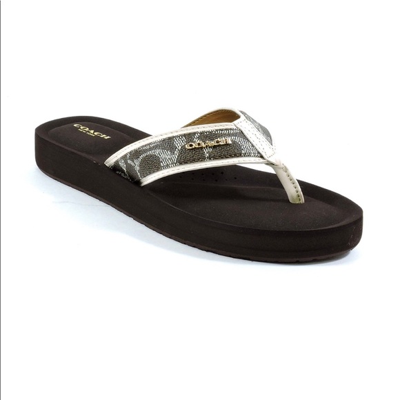 coach judy flip flops